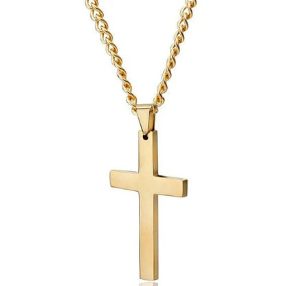 Skanto | Classic Men's Necklace with Cross Pendant in Stainless Steel