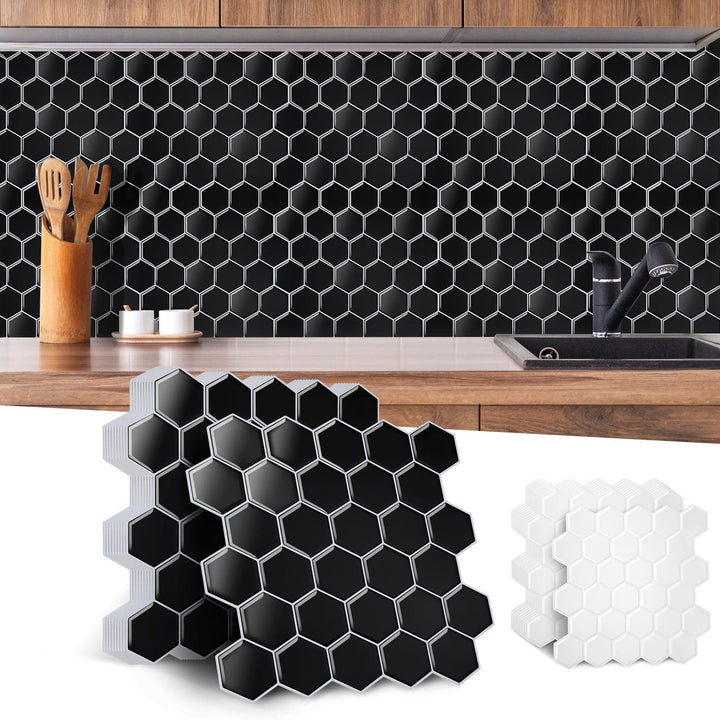 Self-adhesive tiles 10-piece set hexagon | Kalsten