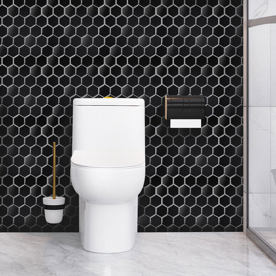 Self-adhesive tiles 10-piece set hexagon | Kalsten