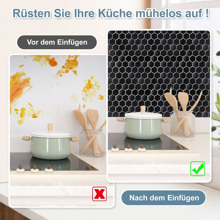 Self-adhesive tiles 10-piece set hexagon | Kalsten