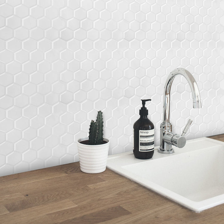 Self-adhesive tiles 10-piece set hexagon | Kalsten
