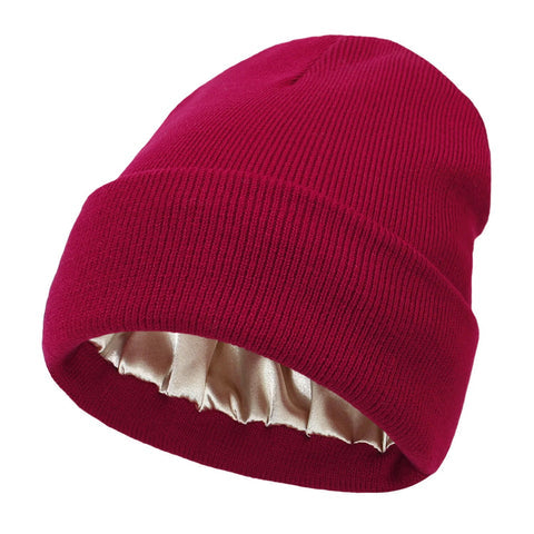 Kalsten | Noor Silk Winter Hat – Wool & Silk – Anti-Frizz Hair Protection