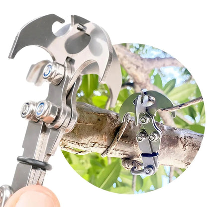 BowLift | Compact stainless steel multi-purpose outdoor hook with auto-grip claw