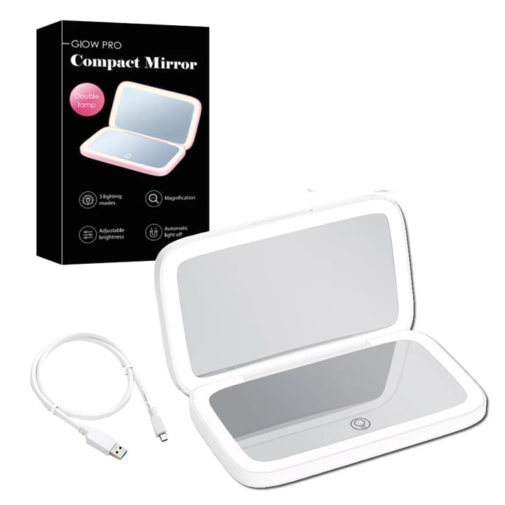 Kalsten | Compact LED Makeup Mirror with Double Magnification 1X and 10X