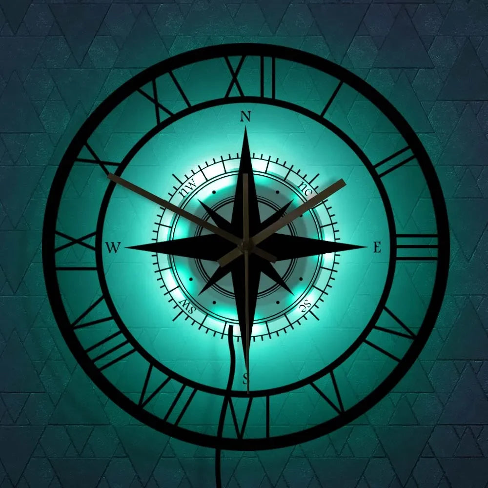 Kalsten | DirectionalChart - Nautical Compass Wall Clock