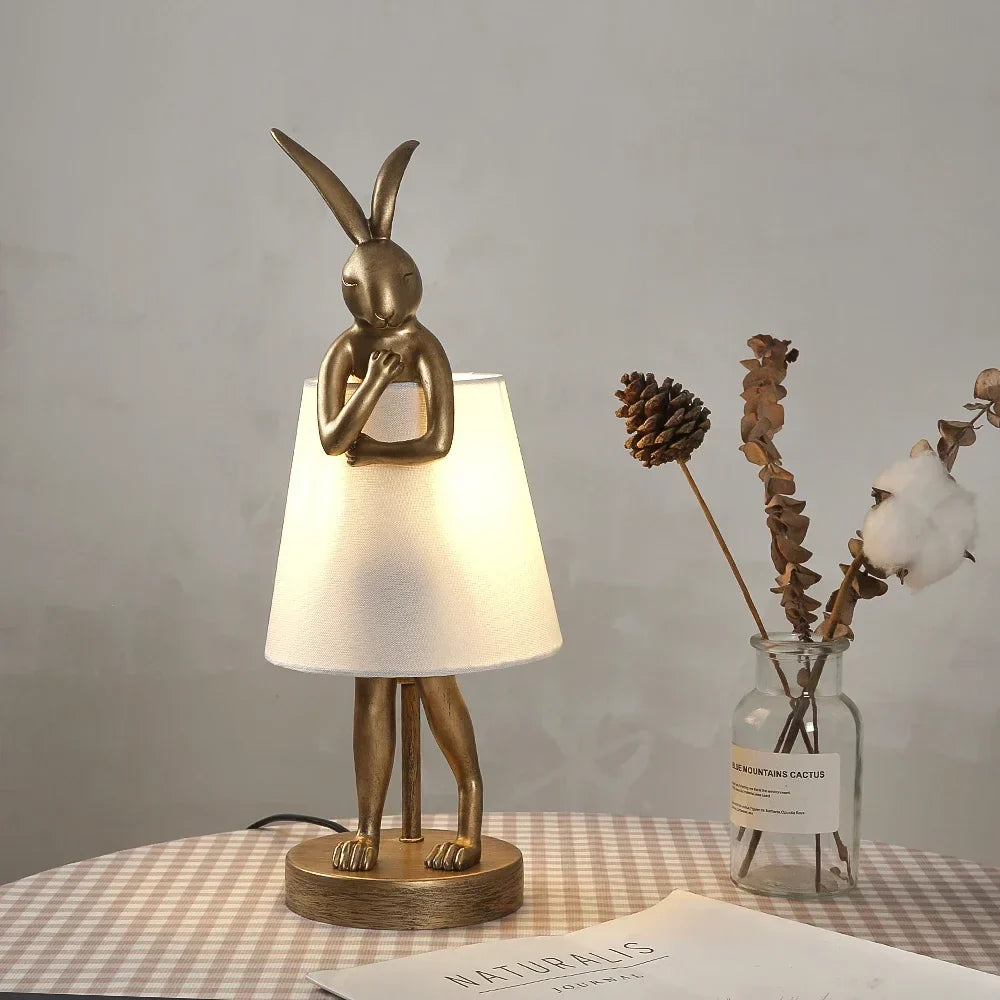 Rabbit Table Lamp – Dimmable LED Night Light in Modern Design for Kids' Room & Living Room | Kalsten