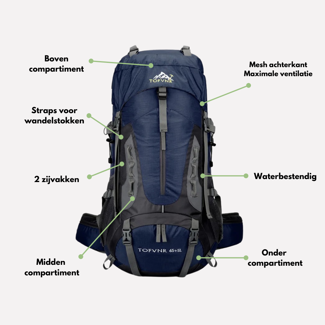 Skanto | 60L Waterproof Backpack – Spacious and Durable Bag for Outdoor Adventures