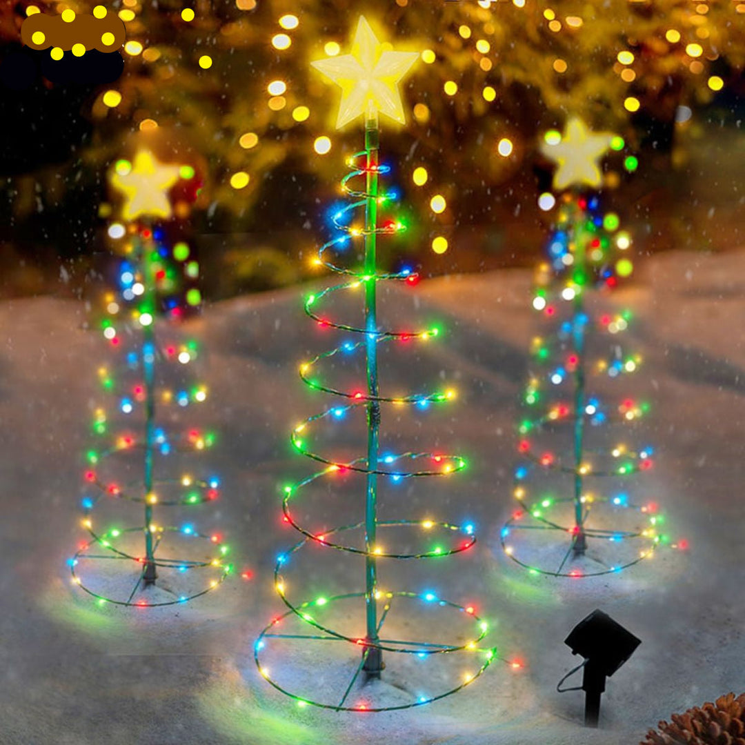 SolarGlow LED Outdoor Christmas Tree Lights
