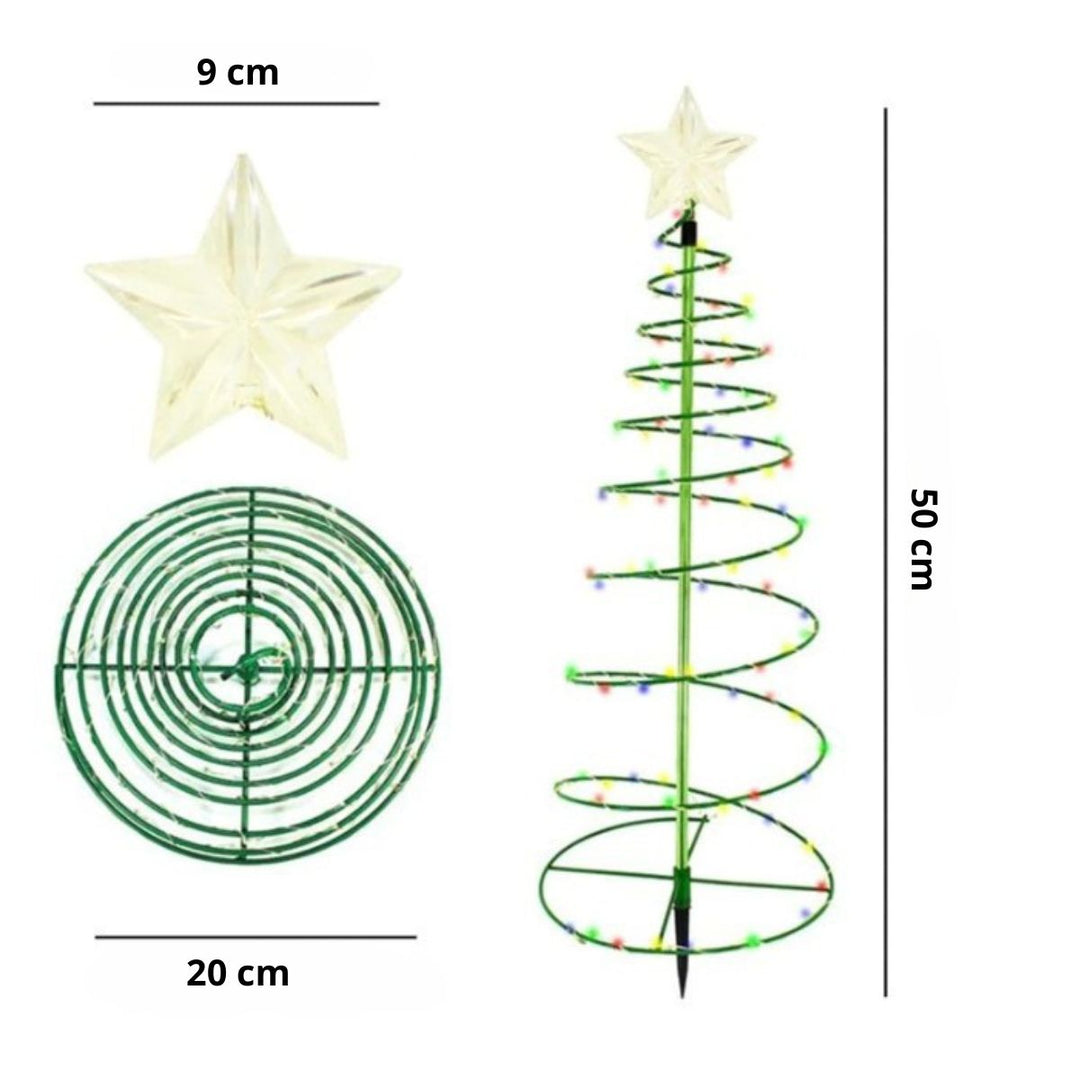 SolarGlow LED Outdoor Christmas Tree Lights