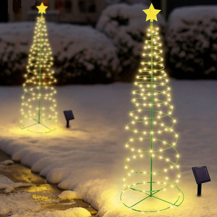 SolarGlow LED Outdoor Christmas Tree Lights