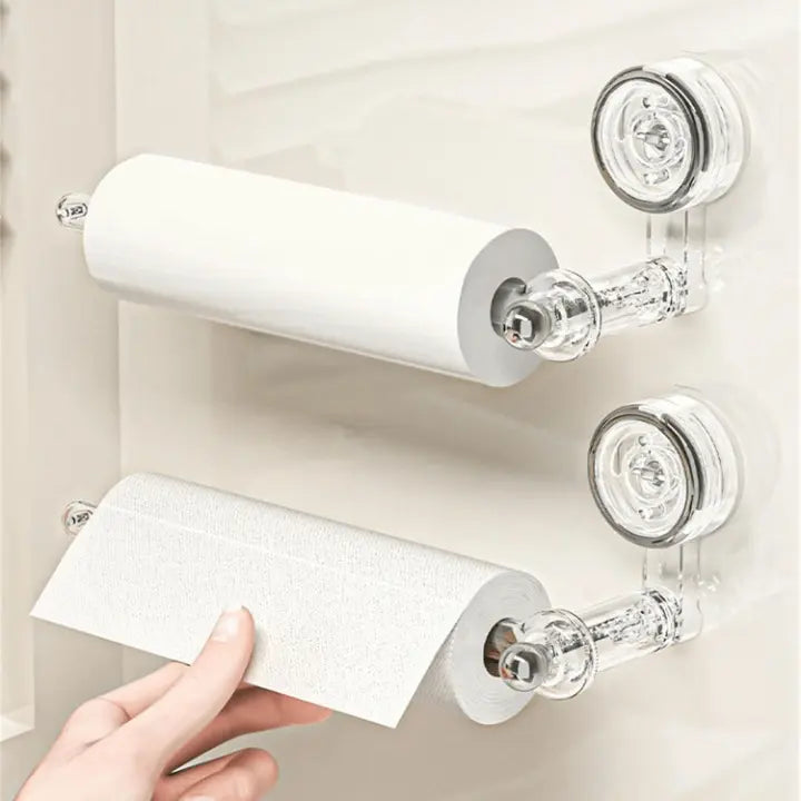 Kalsten | Kitchen roll holder with vacuum suction cup – Drill-free & reusable