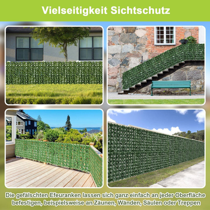 Artificial Ivy Hedge Privacy Screen 1x3m | Kalsten