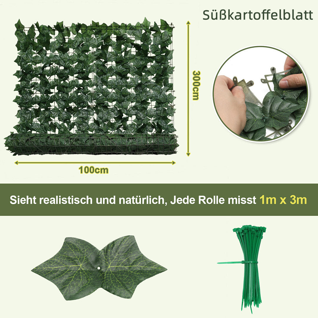 Artificial Ivy Hedge Privacy Screen 1x3m | Kalsten