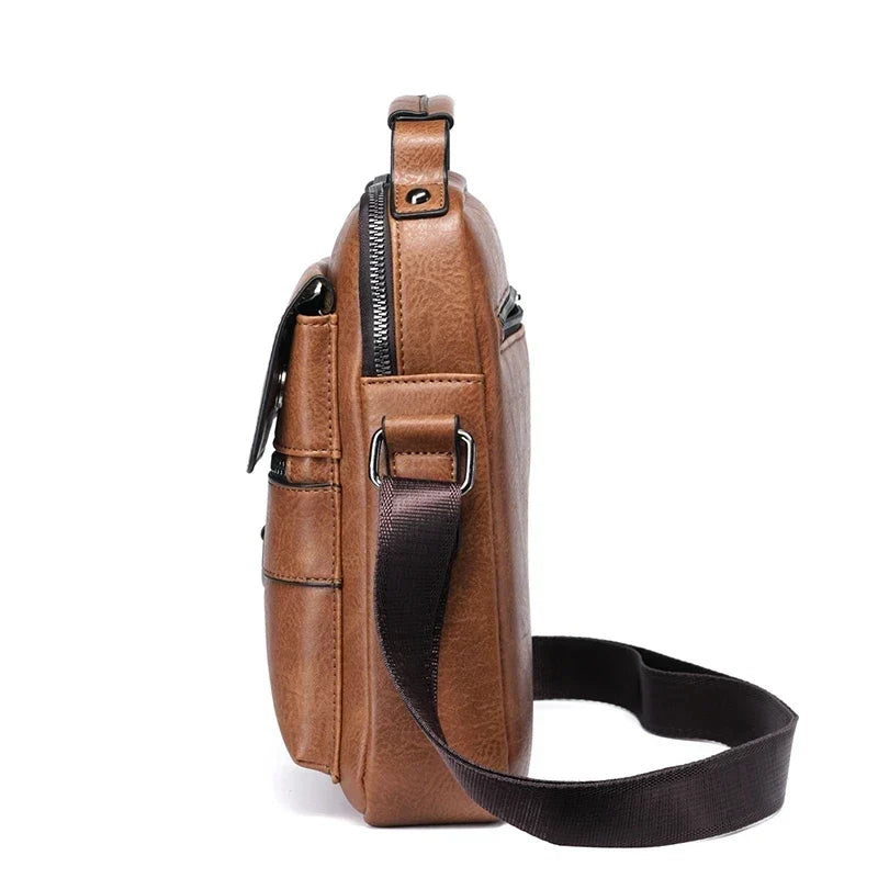 Skanto | Men's Genuine Leather Shoulder Bag | Durable, Adjustable Strap & Ideal for Work or Leisure