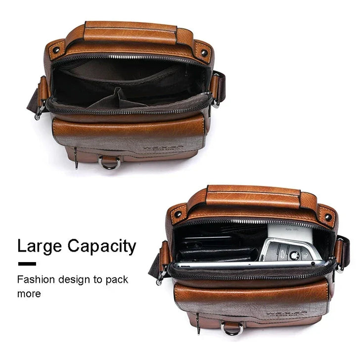 Kalsten | Men's Genuine Leather Shoulder Bag | Durable, Adjustable Strap & Ideal for Work or Leisure