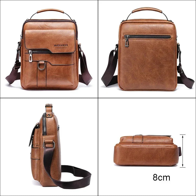 Skanto | Men's Genuine Leather Shoulder Bag | Durable, Adjustable Strap & Ideal for Work or Leisure
