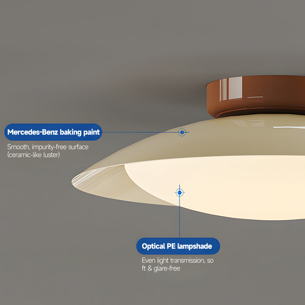 Ceiling Light Metal Dome 17.7 in Indoor Use Serene Mid-Century Style Warm Glow | Kalsten