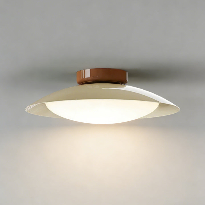Ceiling Light Metal Dome 17.7 in Indoor Use Serene Mid-Century Style Warm Glow | Kalsten