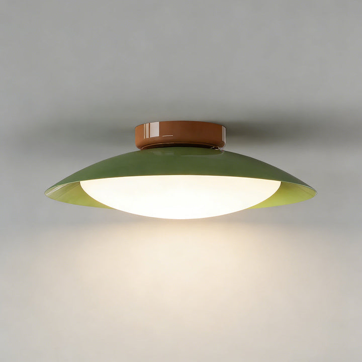 Ceiling Light Metal Dome 17.7 in Indoor Use Serene Mid-Century Style Warm Glow | Kalsten