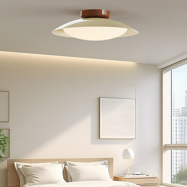 Ceiling Light Metal Dome 17.7 in Indoor Use Serene Mid-Century Style Warm Glow | Kalsten