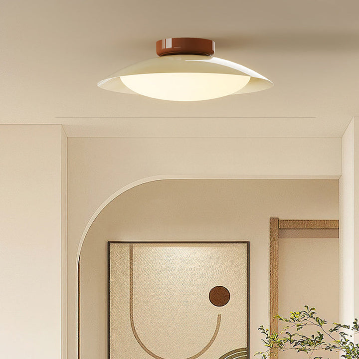 Ceiling Light Metal Dome 17.7 in Indoor Use Serene Mid-Century Style Warm Glow | Kalsten