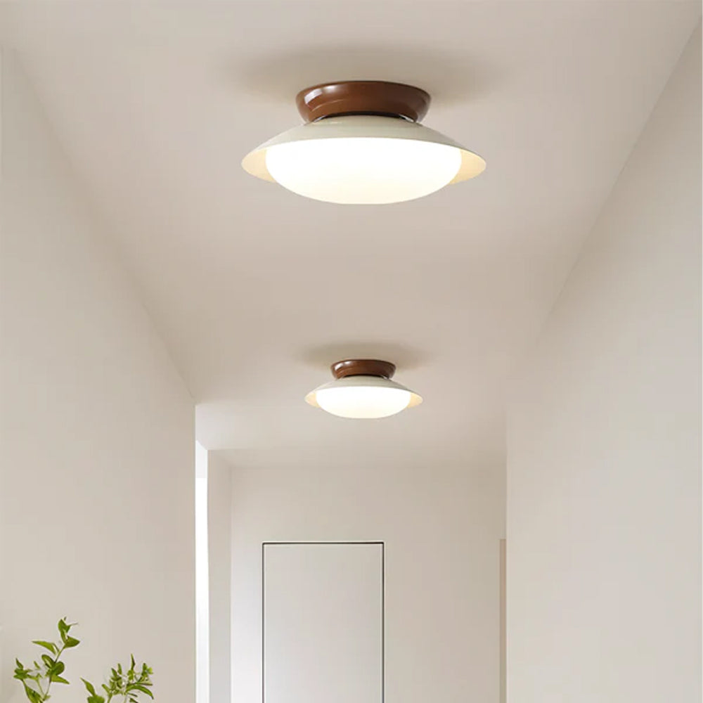 Ceiling Light Metal Dome 17.7 in Indoor Use Serene Mid-Century Style Warm Glow | Kalsten
