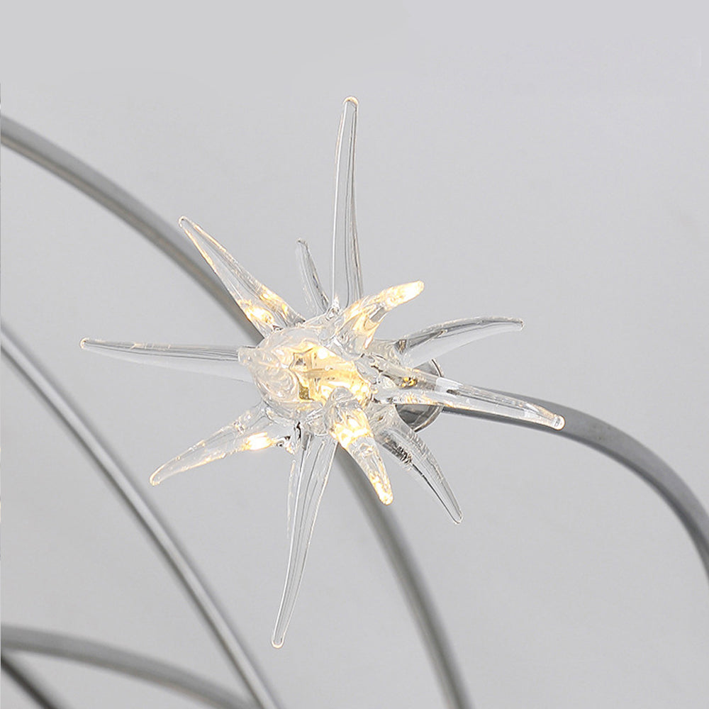 Ceiling Light Metal Glass 24 in Semi Flush Mount Indoor Living Room Dining Bedroom LED Energy Saving | Kalsten