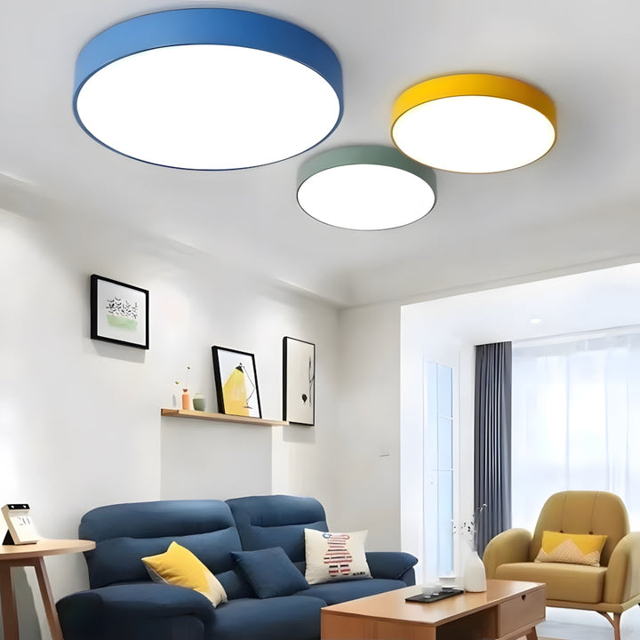 Ceiling Light Acrylic Extra-Thin 15.8 in Indoor Modern Circular LED Lighting Bedroom Dining Room Living Room | Kalsten