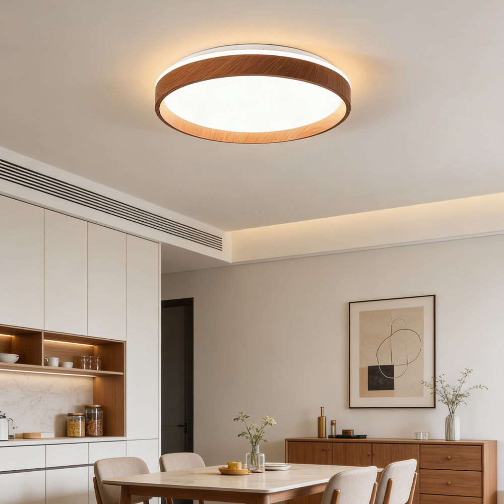 Ceiling Light Acrylic Round 15.7 in 2.8 in Indoor Bedroom Living Room LED Modern Minimalist Flush Mount Fixture | Kalsten