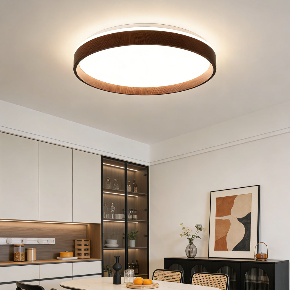 Ceiling Light Acrylic Round 15.7 in 2.8 in Indoor Bedroom Living Room LED Modern Minimalist Flush Mount Fixture | Kalsten