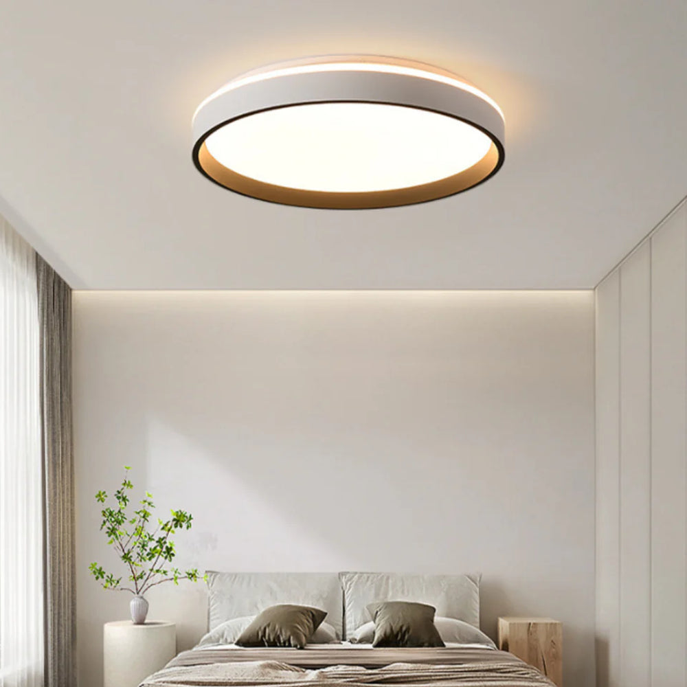 Ceiling Light Acrylic Round 15.7 in 2.8 in Indoor Bedroom Living Room LED Modern Minimalist Flush Mount Fixture | Kalsten