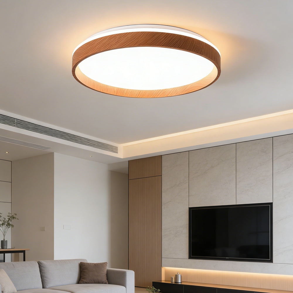 Ceiling Light Acrylic Round 15.7 in 2.8 in Indoor Bedroom Living Room LED Modern Minimalist Flush Mount Fixture | Kalsten