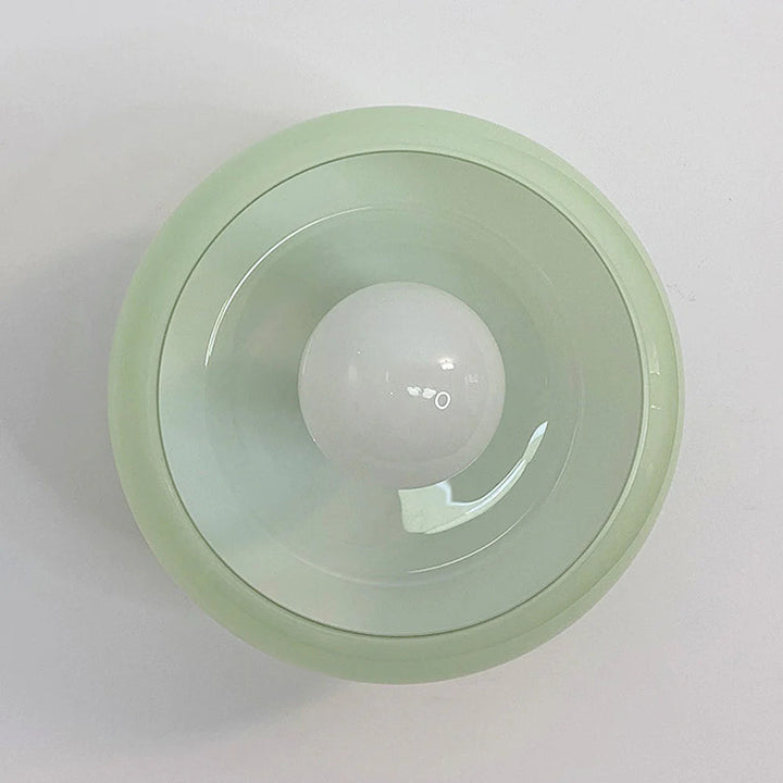 Ceiling Light Glass 11 in Semi Flush Mount Indoor Bedroom Hallway Living Room Pendant Lamp Modern Mid Century Style | Kalsten