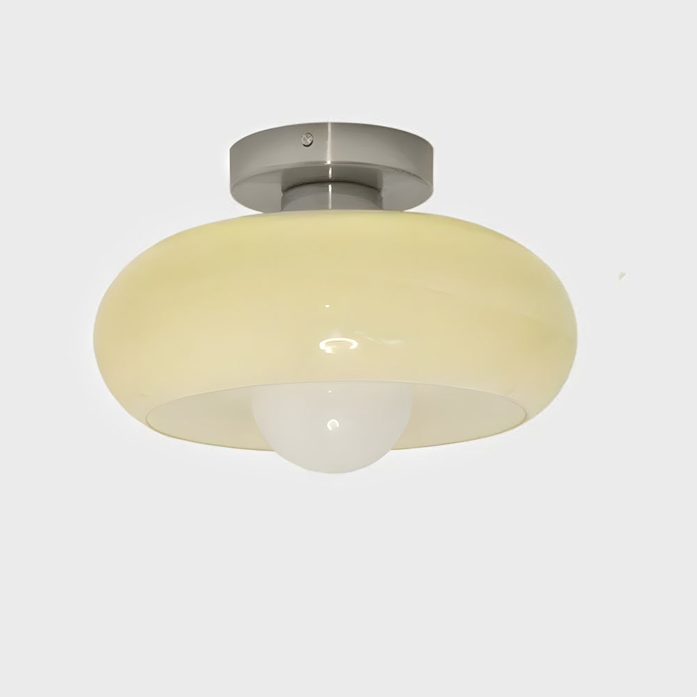Ceiling Light Glass 11 in Semi Flush Mount Indoor Bedroom Hallway Living Room Pendant Lamp Modern Mid Century Style | Kalsten