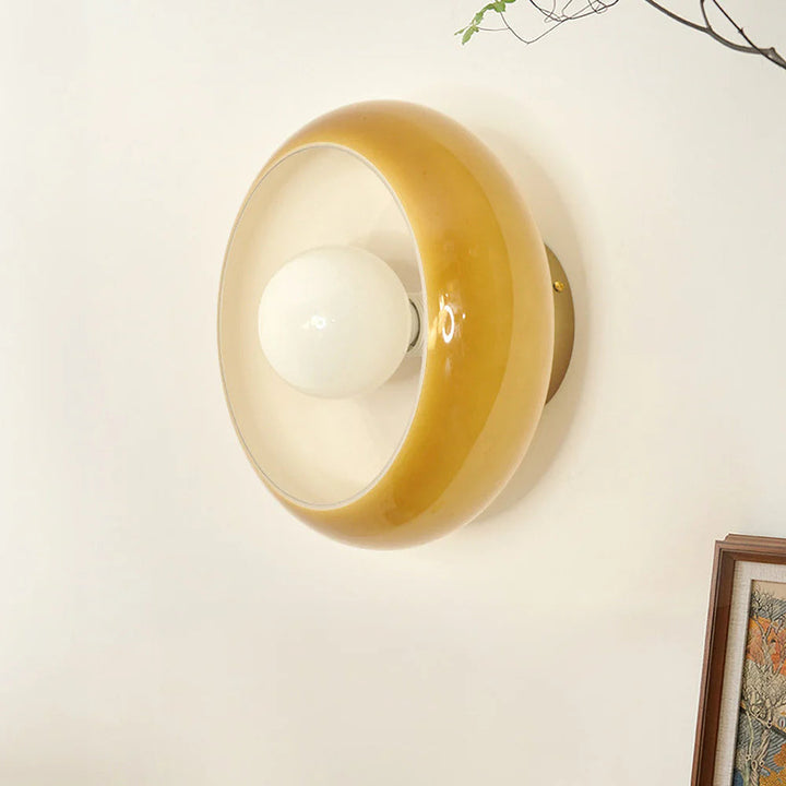 Ceiling Light Glass 11 in Semi Flush Mount Indoor Bedroom Hallway Living Room Pendant Lamp Modern Mid Century Style | Kalsten