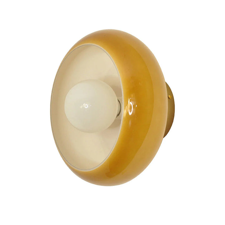 Ceiling Light Glass 11 in Semi Flush Mount Indoor Bedroom Hallway Living Room Pendant Lamp Modern Mid Century Style | Kalsten