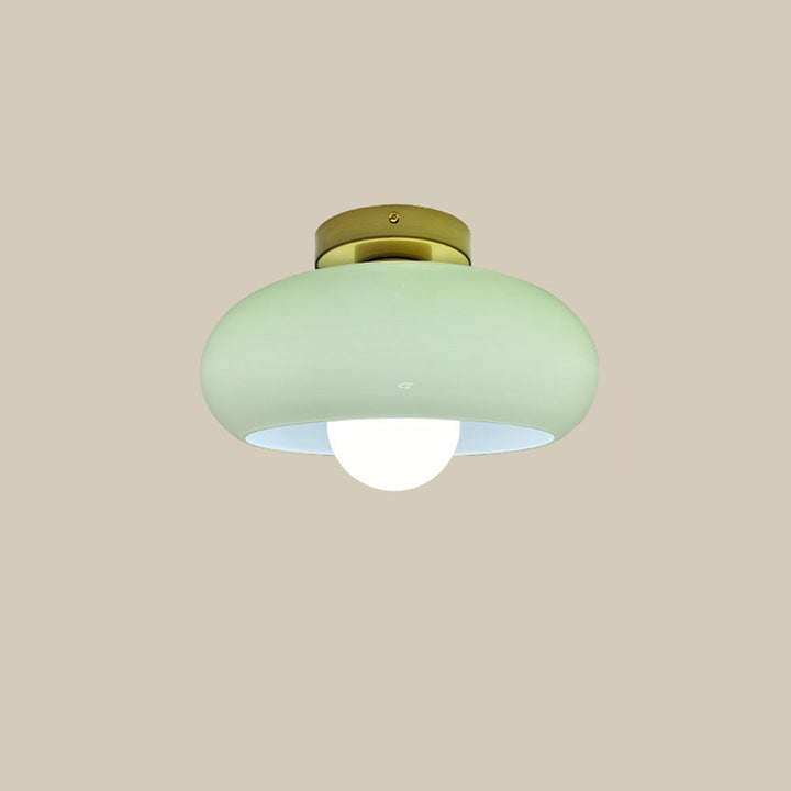 Ceiling Light Glass 11 in Semi Flush Mount Indoor Bedroom Hallway Living Room Pendant Lamp Modern Mid Century Style | Kalsten