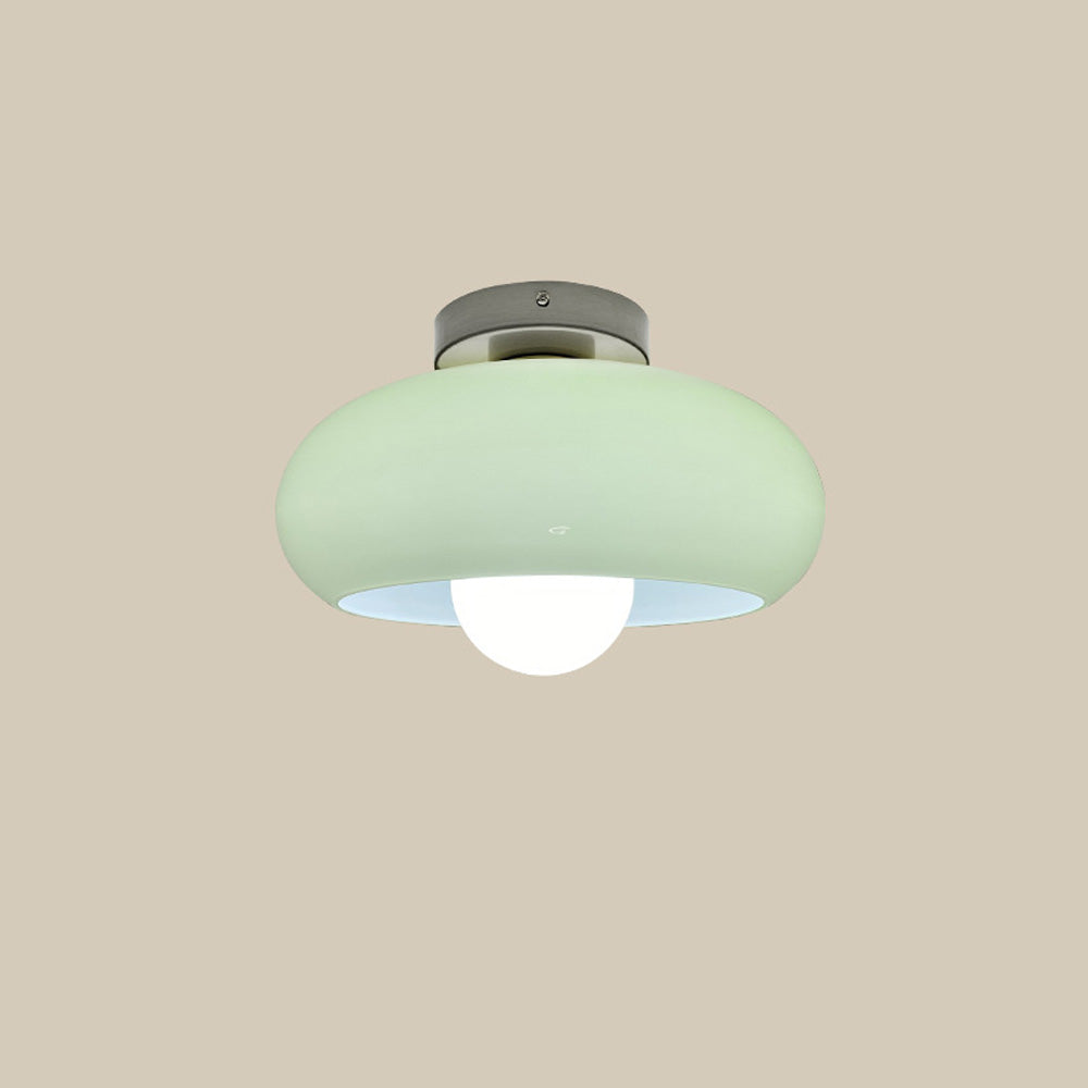 Ceiling Light Glass 11 in Semi Flush Mount Indoor Bedroom Hallway Living Room Pendant Lamp Modern Mid Century Style | Kalsten