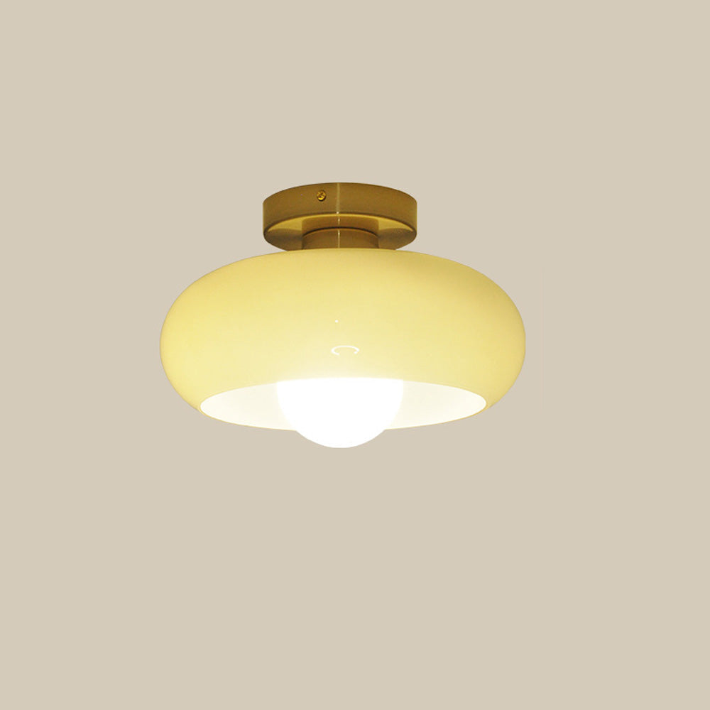Ceiling Light Glass 11 in Semi Flush Mount Indoor Bedroom Hallway Living Room Pendant Lamp Modern Mid Century Style | Kalsten