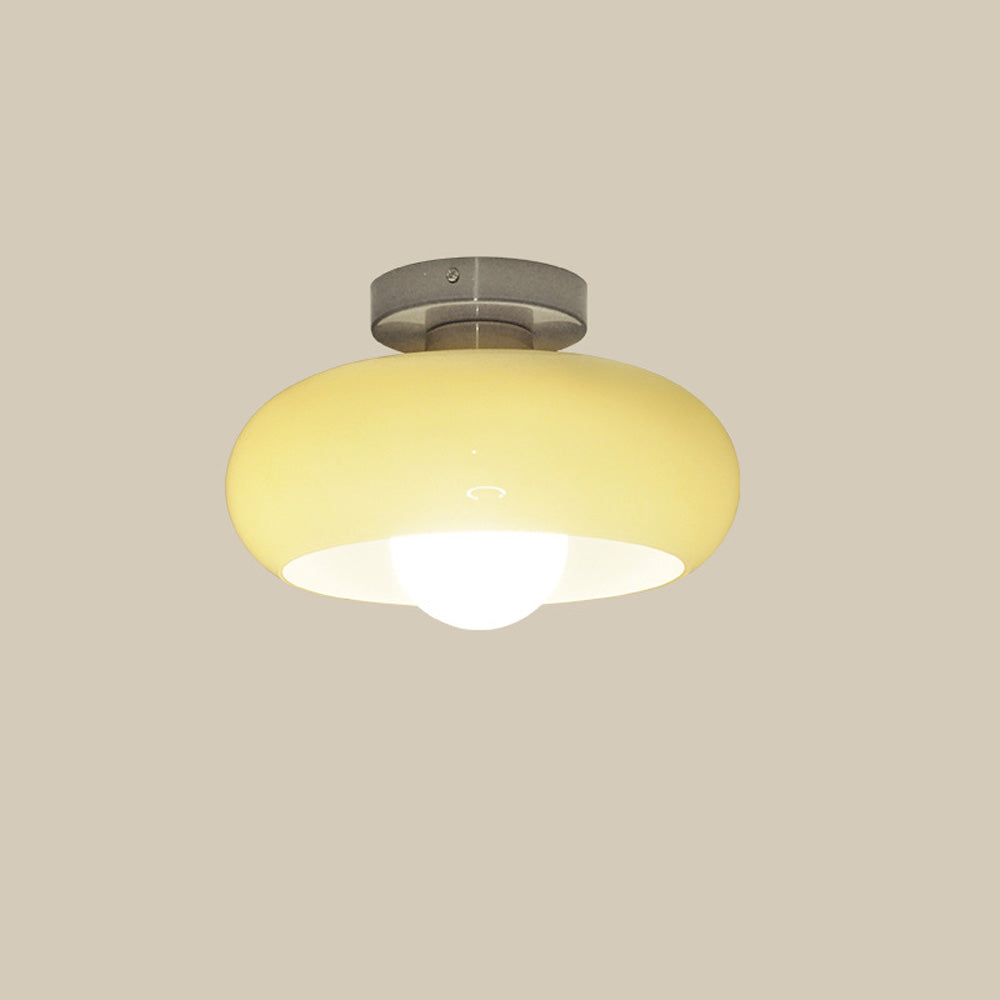Ceiling Light Glass 11 in Semi Flush Mount Indoor Bedroom Hallway Living Room Pendant Lamp Modern Mid Century Style | Kalsten
