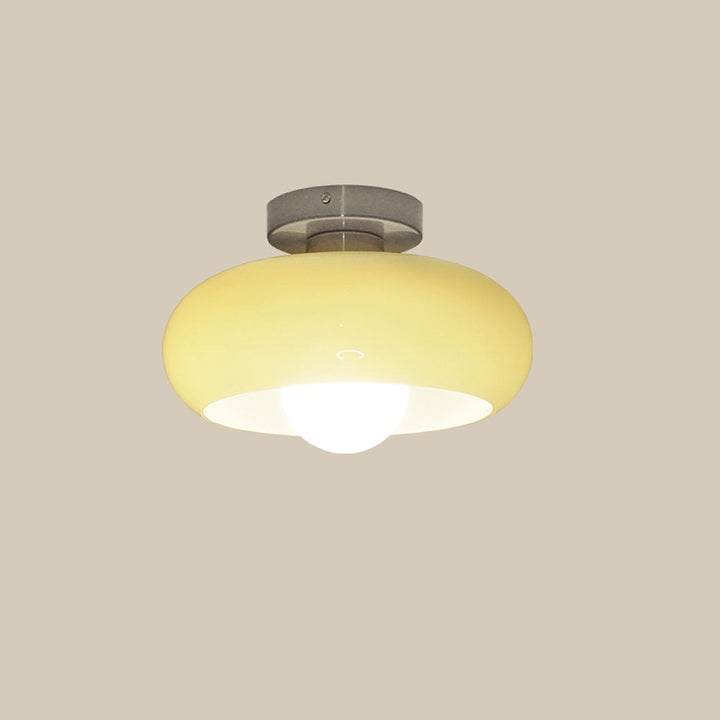 Ceiling Light Glass 11 in Semi Flush Mount Indoor Bedroom Hallway Living Room Pendant Lamp Modern Mid Century Style | Kalsten