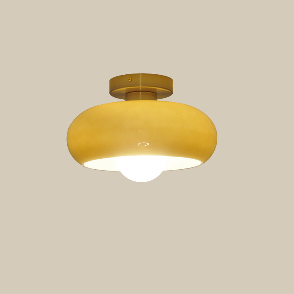 Ceiling Light Glass 11 in Semi Flush Mount Indoor Bedroom Hallway Living Room Pendant Lamp Modern Mid Century Style | Kalsten