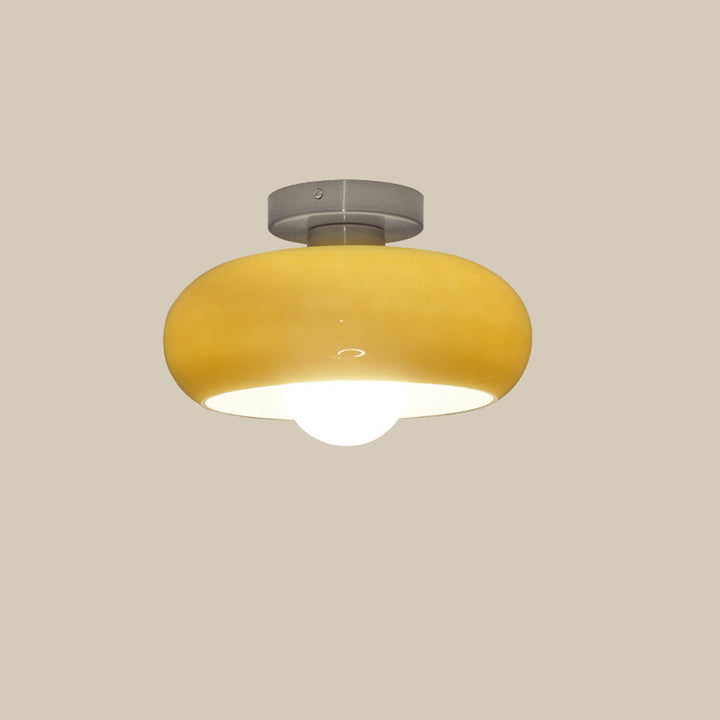 Ceiling Light Glass 11 in Semi Flush Mount Indoor Bedroom Hallway Living Room Pendant Lamp Modern Mid Century Style | Kalsten