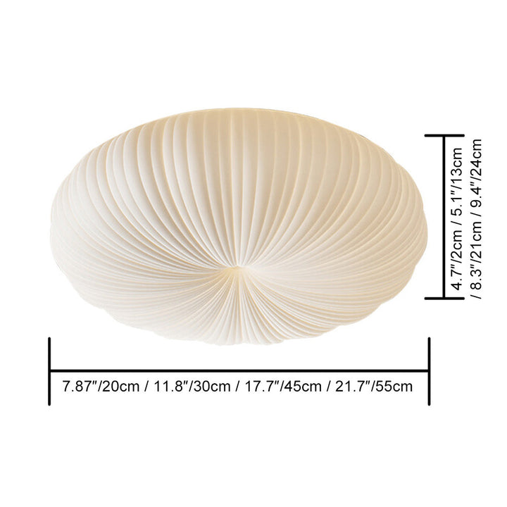 Ceiling Light Metal PE Acrylic 7.9 in Round Modern Indoor LED Fixture Bedroom Living Room Dining Area | Kalsten