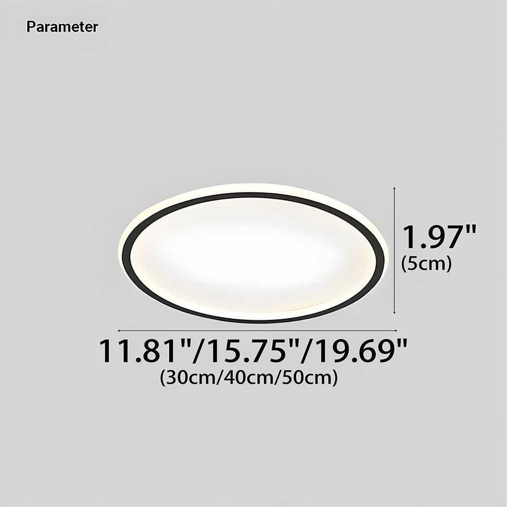 Ceiling Light Aluminum LED 11.8 in Ultra-Thin Indoor Living Room Bedroom Dining Room Office Modern Fixture | Kalsten