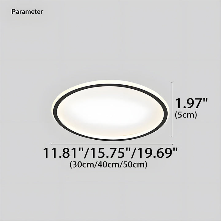 Ceiling Light Aluminum LED 11.8 in Ultra-Thin Indoor Living Room Bedroom Dining Room Office Modern Fixture | Kalsten