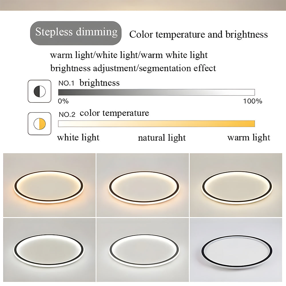 Ceiling Light Aluminum LED 11.8 in Ultra-Thin Indoor Living Room Bedroom Dining Room Office Modern Fixture | Kalsten