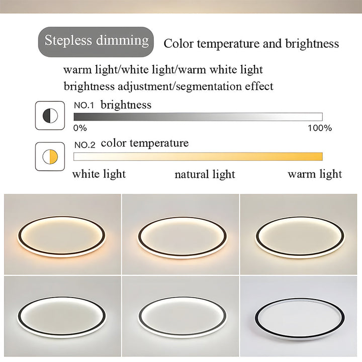 Ceiling Light Aluminum LED 11.8 in Ultra-Thin Indoor Living Room Bedroom Dining Room Office Modern Fixture | Kalsten