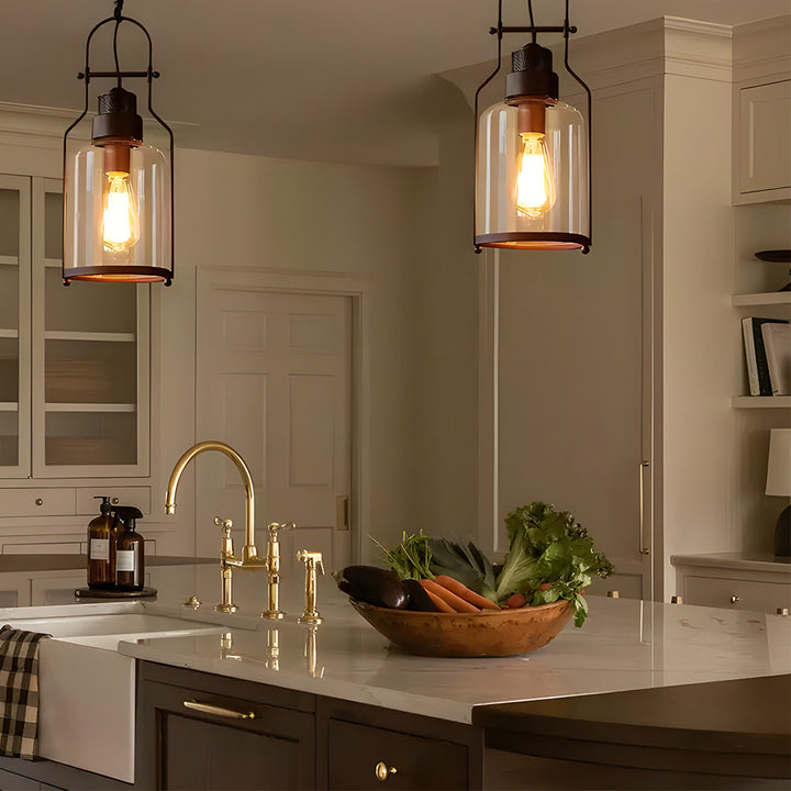 Pendant Light Metal 7.9 in Diameter 17.7 in Height Indoor Hallway Dining Room Living Room Vintage Industrial Style | Kalsten