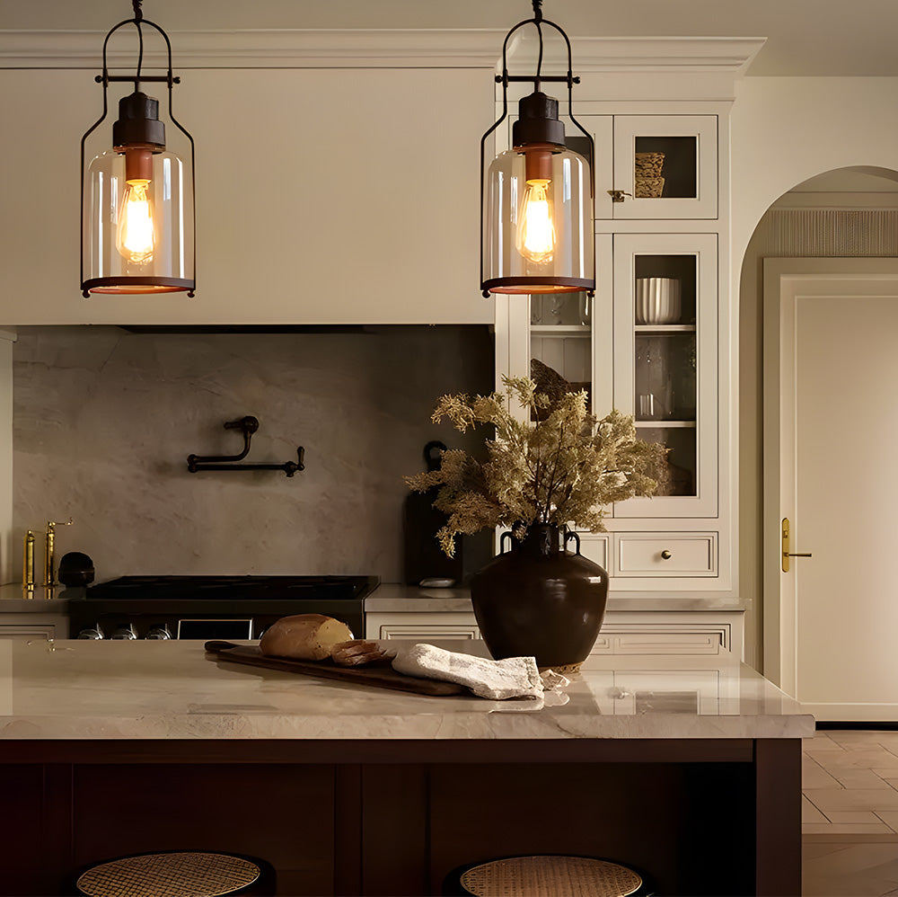Pendant Light Metal 7.9 in Diameter 17.7 in Height Indoor Hallway Dining Room Living Room Vintage Industrial Style | Kalsten